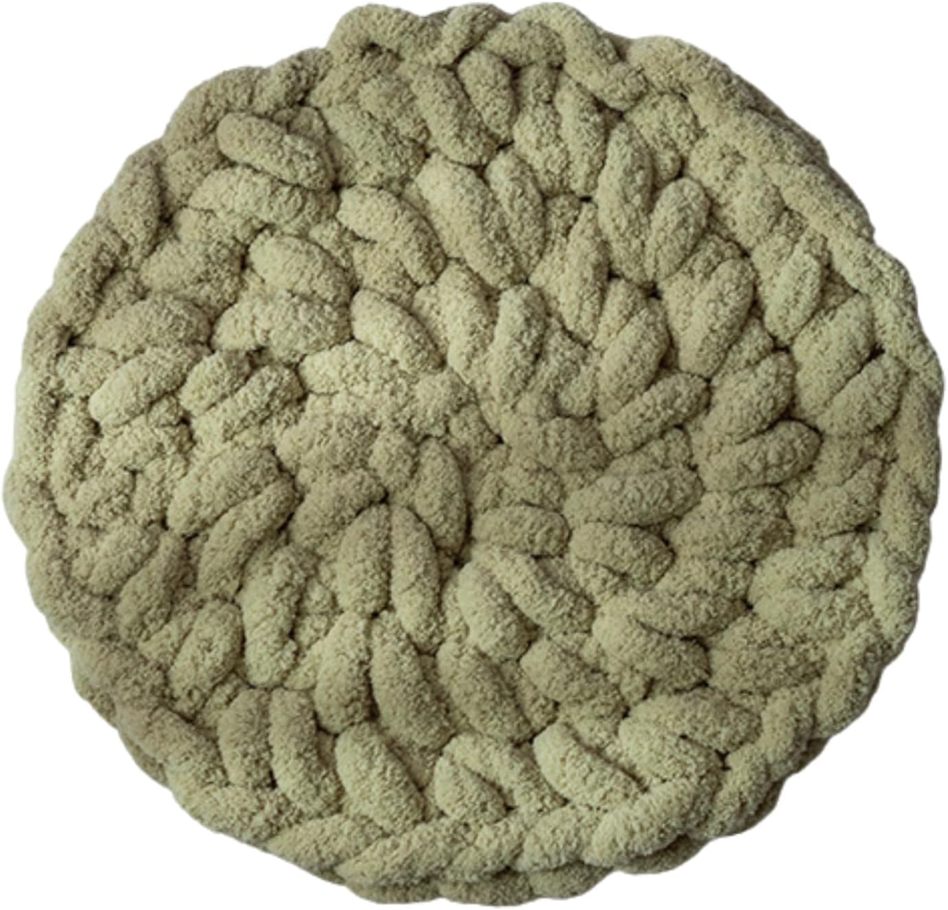 Cat Knitted Bed Mat, Extra-Soft Washable Warm Round Pads Cushions for Indoor Kittens, Cat Trees Towers, Perfect for Kneading and Sleeping (Green,Small)