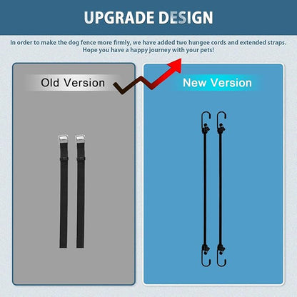 FEED GARDEN Adjustable Dog Car Barrier for SUVs,Vehicles, Trucks, Upgraded Universal-Fit Pet Divider Gate Large Pet Barrier for Cargo Area 36.6" to 60.6" Width Black