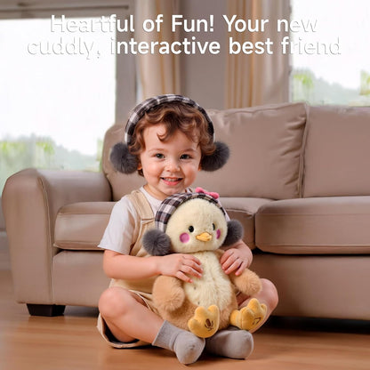 TUMAMA Dancing Talking Chicken Toy, Hug Me Kiss Me Electronic Pet Soft Plush Chick Toy, Singing, Recording, Repeating, Baby Toddler Interactive Toys for Boys Girls Gifts