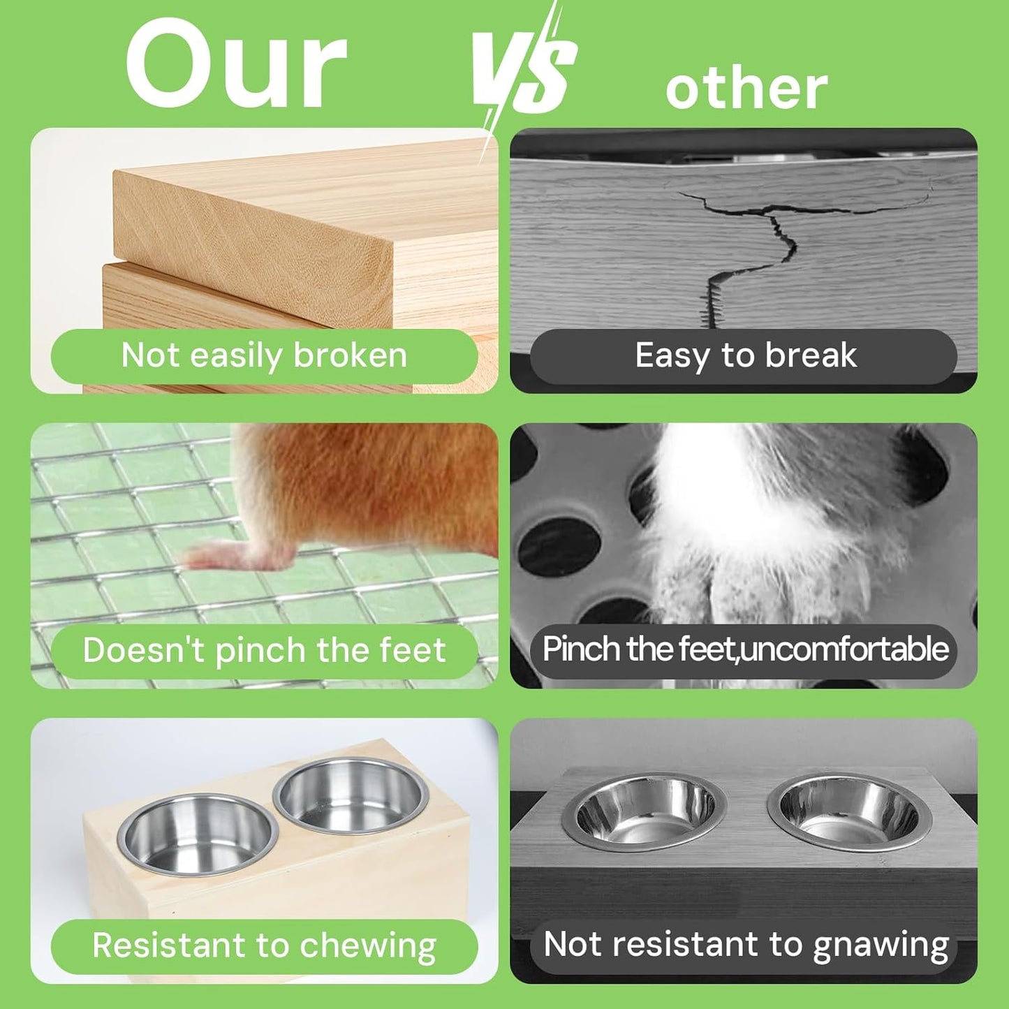 3-in-1 Steel Grids Rabbit Litter Box with Hay Feeder & Waste Collection – Bunny Toilet Training Kit, Large Plastic Potty for Rabbits, Guinea Pigs, Small Animals – Easy Clean, Durable, Odor Control