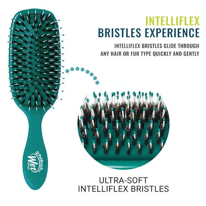 Wet Brush Pet Hair Brush, Smooth, Shiny Fur, Dog and Cat Hairbrush, De-Shedding Comb & Dematting Tool for Grooming Long or Short-Haired Dogs, Tangle-Free for Less Pulling & Tugging, Teal