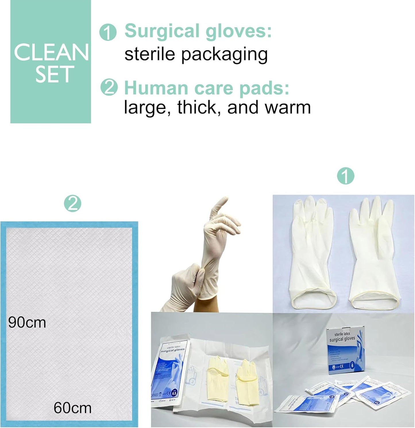 Puppy Kitten Whelping Kit, Essentials Kit for Newborn Puppies Kittens, All in One Complete with Essential Supplies for Newborn Birth