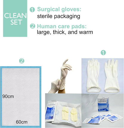 Puppy Kitten Whelping Kit, Essentials Kit for Newborn Puppies Kittens, All in One Complete with Essential Supplies for Newborn Birth