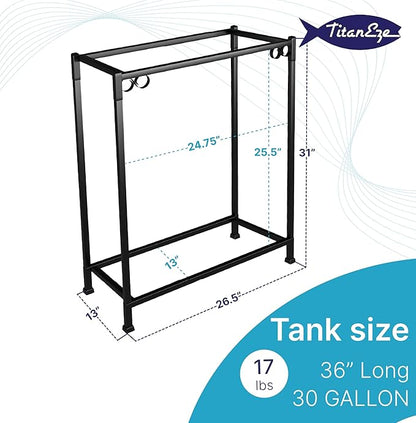 TITANEZE 15 to 20 Gallon Double Aquarium Stand (2 Stands in 1), Fish Tank Stand, Bird Cage Stand, 26.5" W x 31" H x 13" D