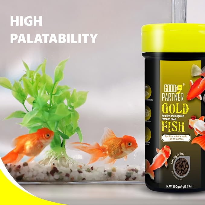 Purify Series for Goldfish Food, Sinking Gold Fish Pellets, All Natural Ingredients, Balanced Composition of Fish Food, Good for Fins Grow and Color Saturation, 3.53 oz (Pack of 1)