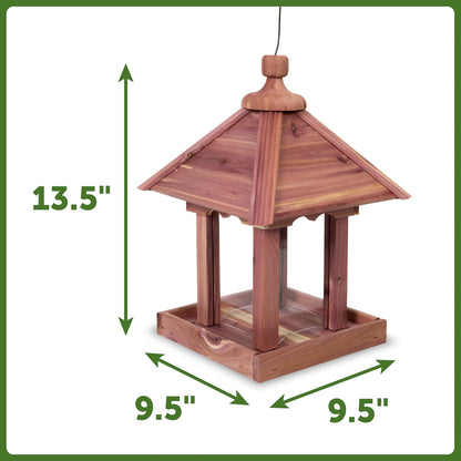Pennington 100521909 Jr Pavilion Bird Feeder, 2.5 lb, Aromatic Eastern Red Cedar