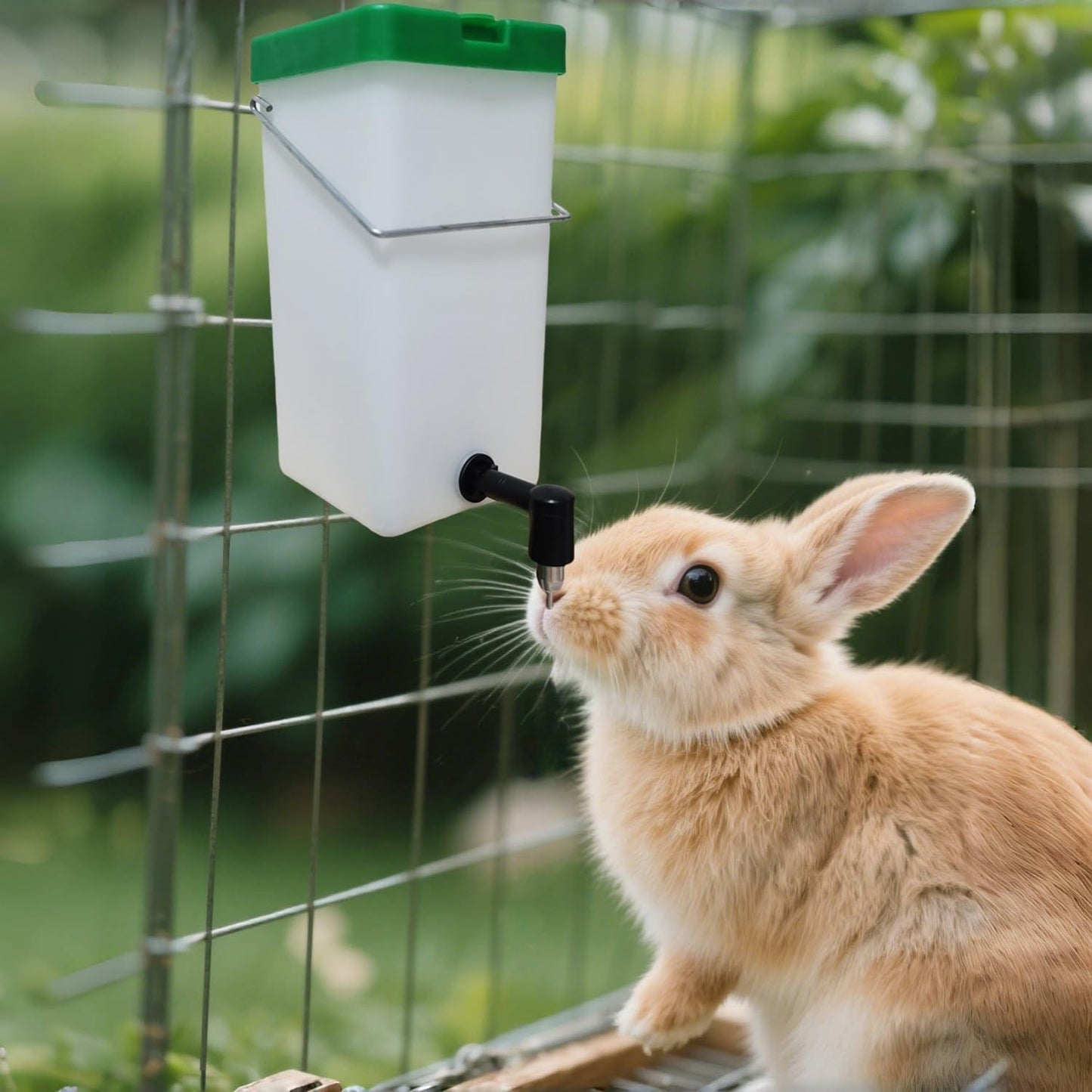 2Pack Rabbit Water Bottle for Cage, 32oz Small Animal Water Dispenser Water Bottle for Small Pet/Bunny/Ferret/Hamster/Guinea Pig/Rabbit/Chinchilla/Mouse/Rat/Gerbil (Clear, 2 Pack 32 Ounce)