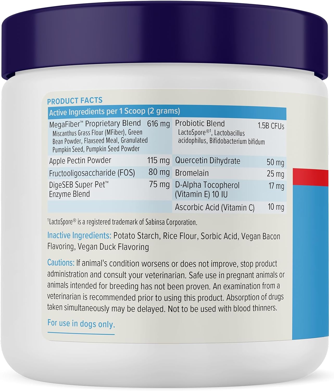 Vetnique Glandex Dog Fiber Supplement Powder for Anal Glands with Pumpkin, Digestive Enzymes & Probiotics - (Regular or Advanced Strength) - Boot The Scoot (4.25 oz, Advanced Strength Duck & Bacon)
