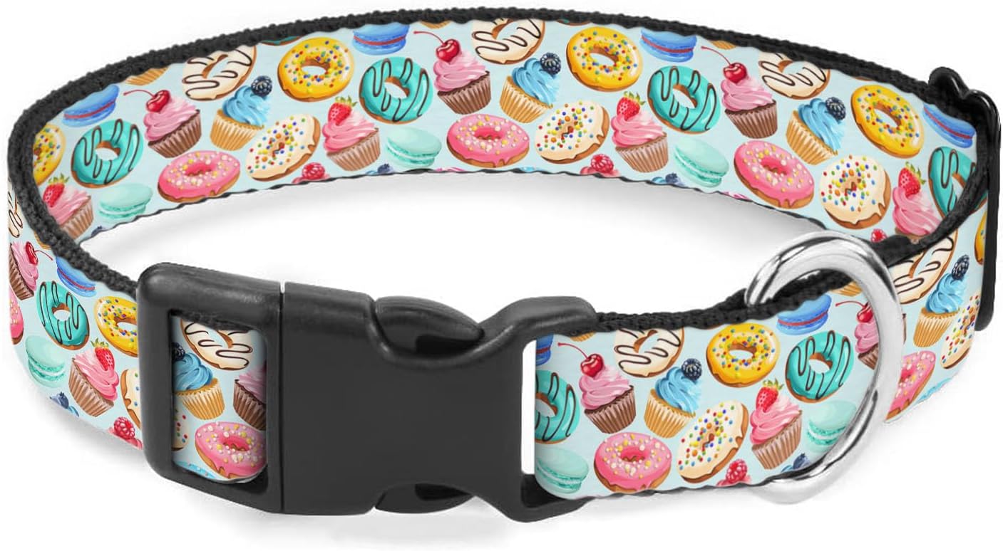 Sweet Donuts Cupcake Dog Collars Soft Adjustable Collar Strap for Small Medium Large Dogs Cats Pet