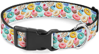 Sweet Donuts Cupcake Dog Collars Soft Adjustable Collar Strap for Small Medium Large Dogs Cats Pet