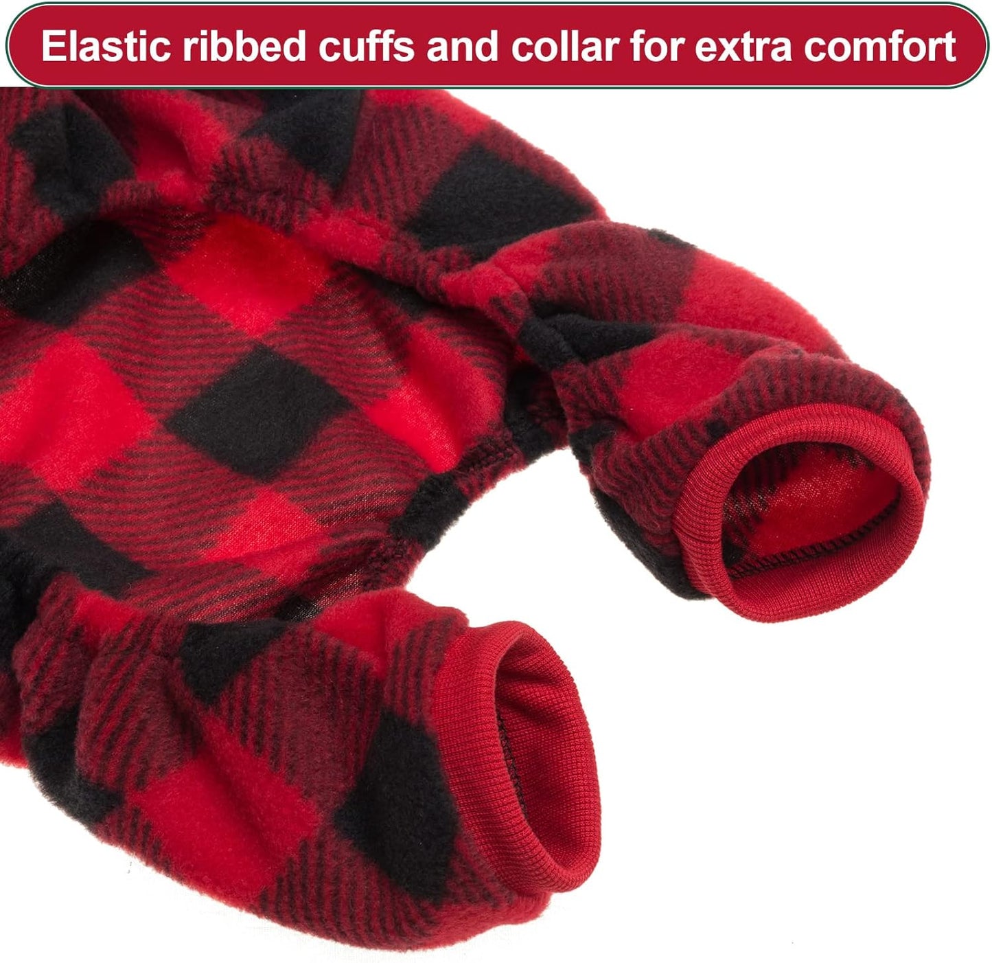 SCENEREAL Dog Pajamas for Small to Large Dogs Soft Pet Sweater Clothes Warm Puppy Onesie Outfits for Doggie Winter Christmas - Dog Jammies Pjs