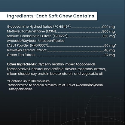 Nutramax Laboratories Dasuquin with MSM Soft Chews, Large Dog, 150 Count, brown