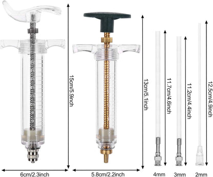 OBANGONG 2 Sets Hand Feeding Syringe for Birds, 20ml & 10ml, Plastic, Non-Sterile, 1 Count