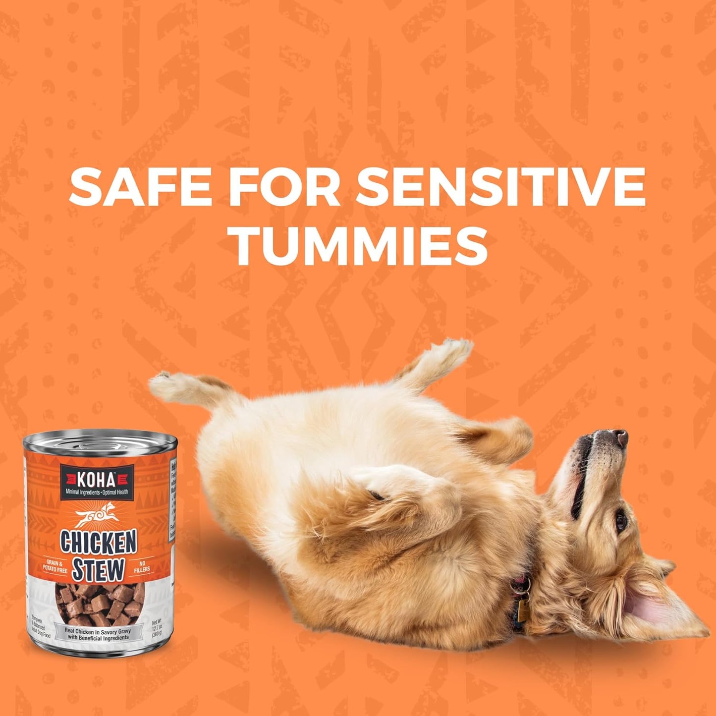 KOHA Minimal Ingredient Chicken Stew for Dogs, High Protein Limited Ingredient Dog Food, 12.7oz Cans (Case of 12)