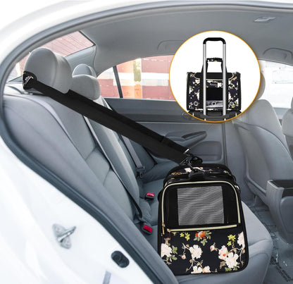 Petmolico Cat Carrier Soft-Sided Pet Bag for Small Medium Cats Puppies 16LBs - Airline Approved Pet Travel Carrier 3 Open Doors (Medium,Mixed Yellow)