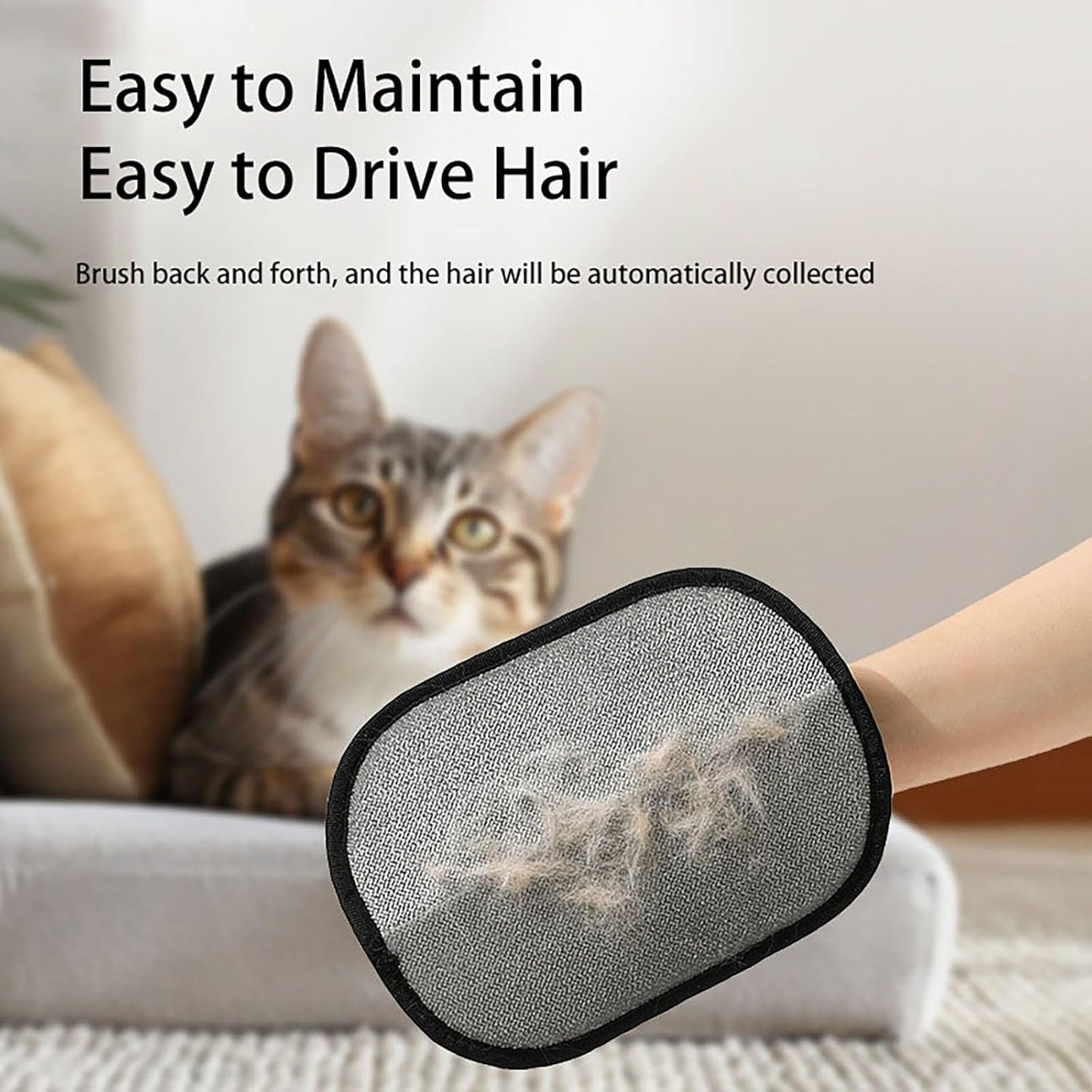 Pet Hair Removal Glove for Cats & Dogs, Electrostatic Reusable Magic Brush Pet Hair Remover Tool for Couch, Furniture,Car Seat,Pet Grooming