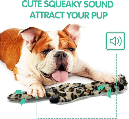 SHARLOVY Dog Squeaky Toys No Stuffing, 3 Pack Crinkle Dog Toys for Small Breeds or Puppy, Durable Chew Plush Cute Animals Natural for Teething Pet for Boredom