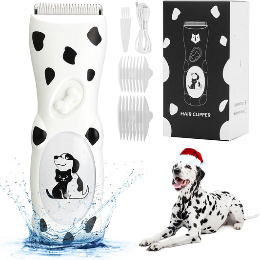 Dog Clippers Grooming Kit, Quiet Cordless Dog Trimmer, Small Electric USB Rechargeable Pet Grooming Clippers Tools for Dog Cat, Waterproof Shaver for Cats