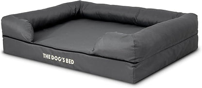 The Dog’s Bed Large Grey with Black Trim, Waterproof, Veterinary Grade Memory Foam, Pain Relief: Arthritis, Hip & Elbow Dysplasia, Post Surgery, Supportive, Washable Cover