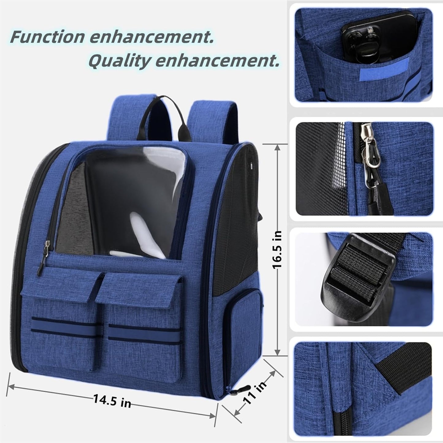 Cat Backpack Carrier Small Dogs Backpack Carrier,Large Space Breathable Cat Bubble Backpack,Shaded Puppy Backpack Carrier,Ventilated for Travel, Hiking,Cycling,Shopping,and Vet