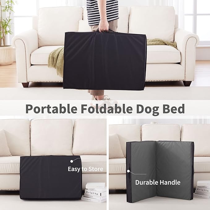 Outdoor Beds for Large Dogs, Waterproof with Washable Cover, Foldable Cooling & Orthopedic: 35in All Weather
