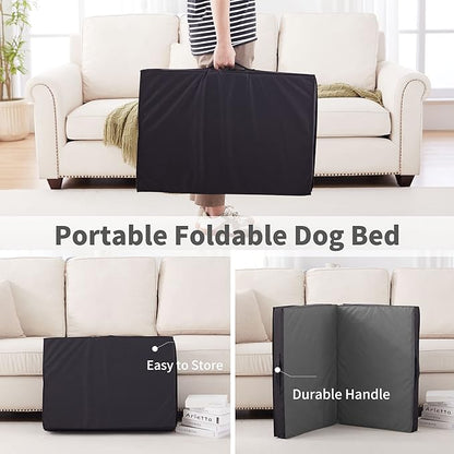 Outdoor Beds for Large Dogs, Waterproof with Washable Cover, Foldable Cooling & Orthopedic: 35in All Weather