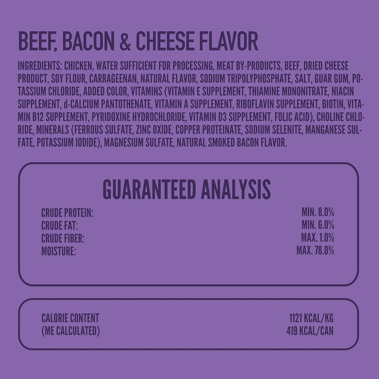 A Strong Heart Wet Dog Food, Beef, Bacon & Cheese Flavor - 13.2 oz Cans (Pack of 12), Made in The USA with Real Beef