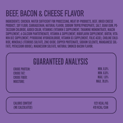 A Strong Heart Wet Dog Food, Beef, Bacon & Cheese Flavor - 13.2 oz Cans (Pack of 12), Made in The USA with Real Beef