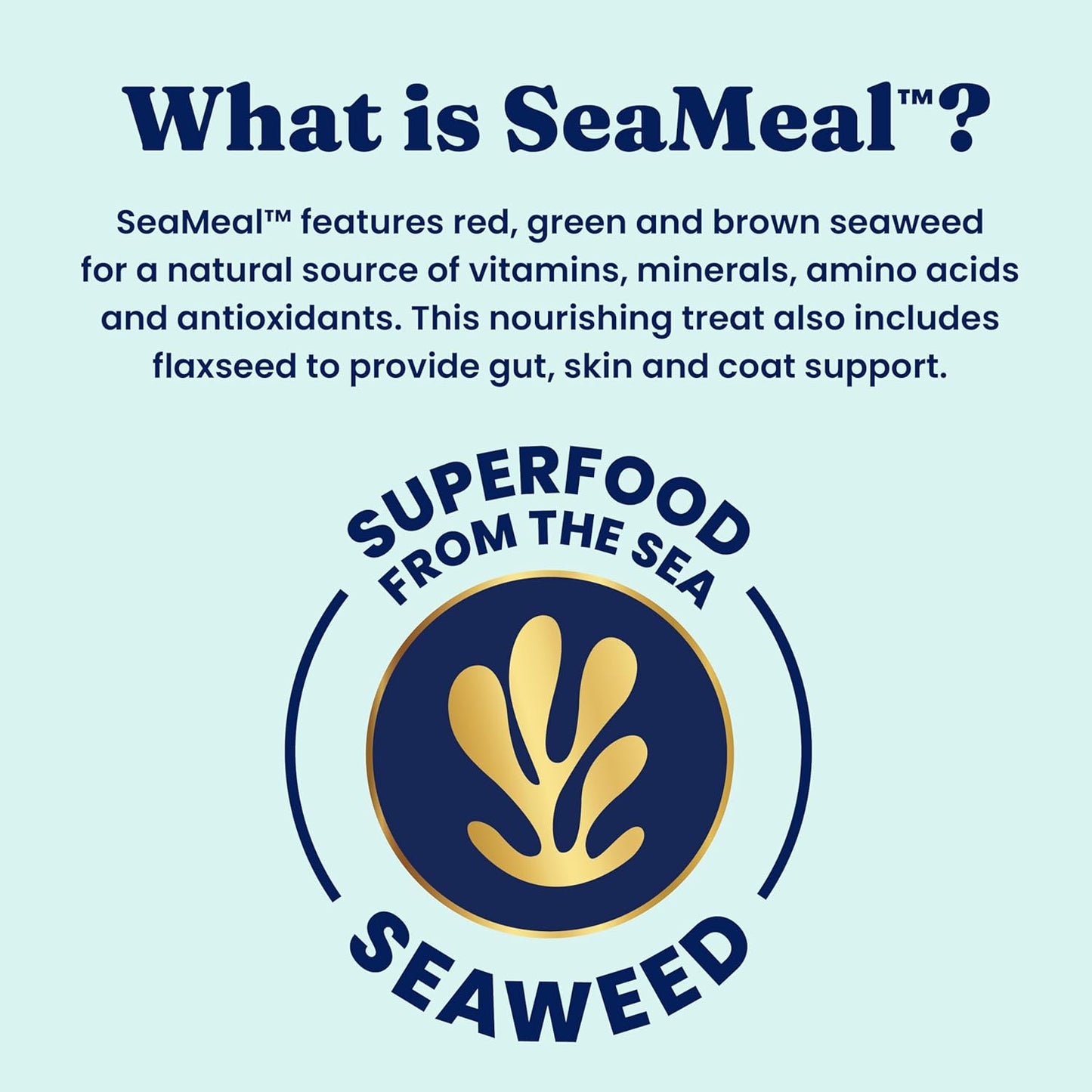 SeaMeal Squeeze Tuna Lickable Cat Treat with Seaweed for Skin, Coat, Digestive & Immune Health - Natural, Holistic, Grain-Free (4 Squeezes)