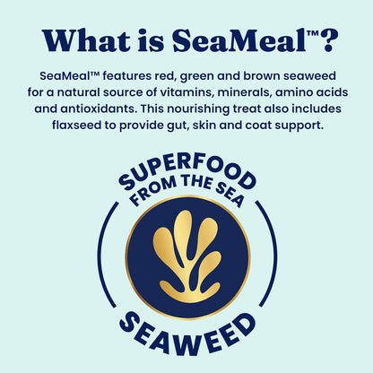 SeaMeal Squeeze Tuna Lickable Cat Treat with Seaweed for Skin, Coat, Digestive & Immune Health - Natural, Holistic, Grain-Free (4 Squeezes)