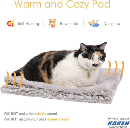 Self Heating Cat Pad Self Warming Cat Bed 22" x 17" Thermal Mat Extra Warm Pet Mat for Outdoor and Indoor Large Kittens Small Puppy Pets