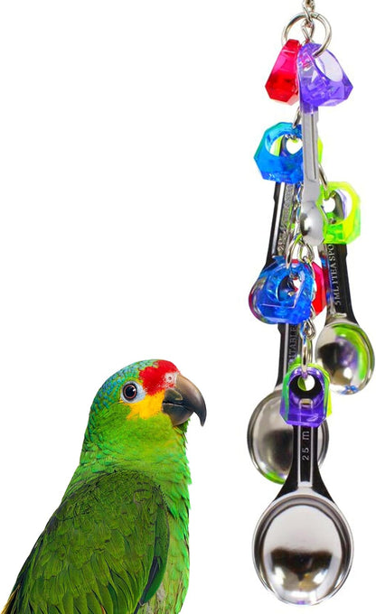 Bonka Bird Toys 1969 Spoon Delight Medium Large Parrot Bird Toy African Grey Parrot Amazon Conure and Similar Birds