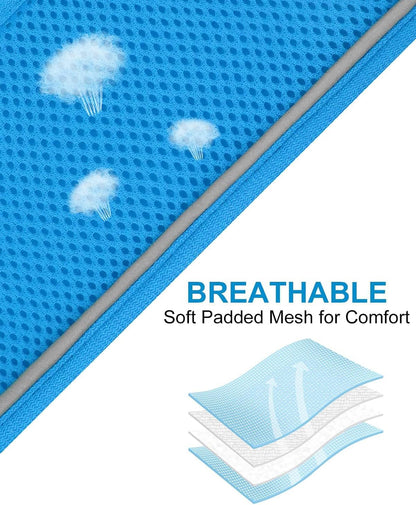 Joytale Small Dog Harness, Breathable Mesh Step-in Vest, Reflective Soft Padded Harnesses for Small and Medium Dogs, Sky Blue, L