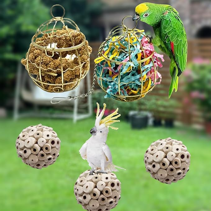 Bird Rope Perch,Birds Perch,Bird Perches for cage,Parakeet perches,Rope Perch for Conures,Parrot,Cockatiel,Lovebird,Budgerigar,Bird cage Accessories,Chew Toys