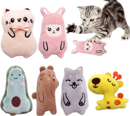 Cat Toys for Indoor Cats Kittens Interactive Pillow Catnip Toys with Bell Bite Toy 6 Pcs