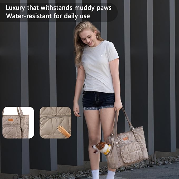 Dog Carriers for Small Dogs Pet Carrier Purse for Puppy and Cats Stylish Tote Bag with Pockets Adjustable Shoulder Strap for Travel/Shopping