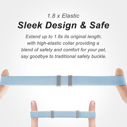 AirTag Cat Collar,Ultra Elastic Cat Tracker Collar with Apple Air Tag Holder, [Lightweight][Scratch Resistant] Stepless Adjustable GPS Pet Collar for Cats Kittens (Blue)