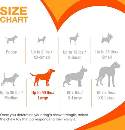 Nylabone Power Chew Classic Bone Chew Toy for Dogs, Durable Dog Toys for Aggressive Chewers, Bacon Flavor, Large/Giant - Up to 50 lbs. (1 Count)