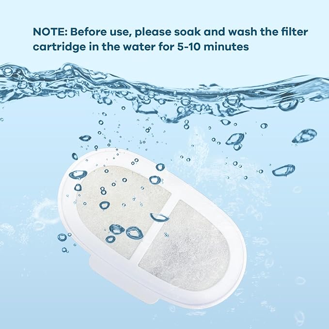 PAWGETHER® 3Pcs Cat Water Fountain Filter Compatible with 67oz/2L Dog Water Fountain P3/P3s/P3SU Pet WaterFountain Replacement Filter