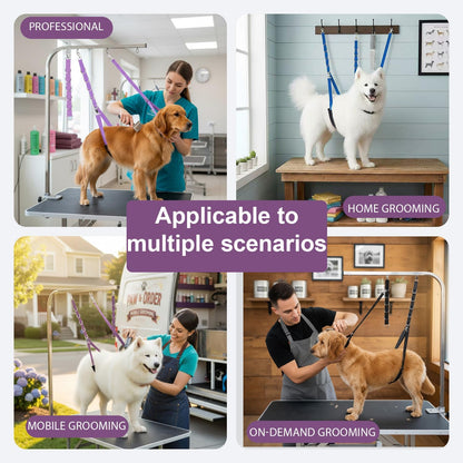 Dog Grooming Loops Supplies Pet Dog Grooming Belly Straps Belly Band Black Solf Comfrotable & Adjustable Grooming Tools for Grooming Tables Arms Ideal for Groomers (Orange)