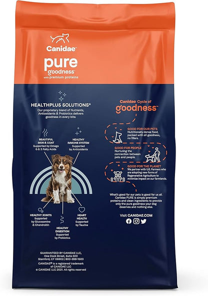 Canidae Pure Limited Ingredient Premium Adult Dry Dog Food, Real Lamb, Goat & Venison Meals Recipe, 4 lbs, Grain Free