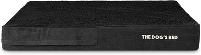 The Dog’s Bed Orthopedic Memory Foam Dog Bed, XXL Black Plush, Pain Relief for Arthritis, Hip & Elbow Dysplasia, Post Surgery, Lameness, Supportive, Calming, Waterproof Washable Cover
