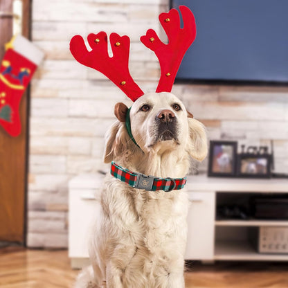 Elegant little tail Dog Collar, Christmas Gingerbread Man Print Pink Pet Collar Cute Dog Collars Male or Female Pet Gift Adjustable Dog Collar for Medium Dogs