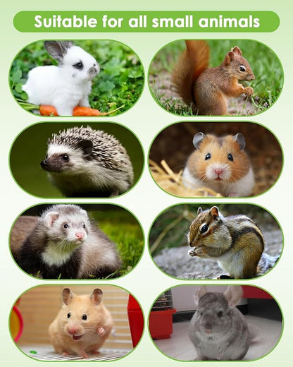 Rabbit Chew Toys,Rabbits Toy for Bunnies Boredom Bunny Toys for Teeth, Timothy Stick, Apple Sticks, Sweet Bamboo, for Guinea Pig, Hamster, Chinchilla, Rat (Red 60pcs DIY Rabbit Toys)