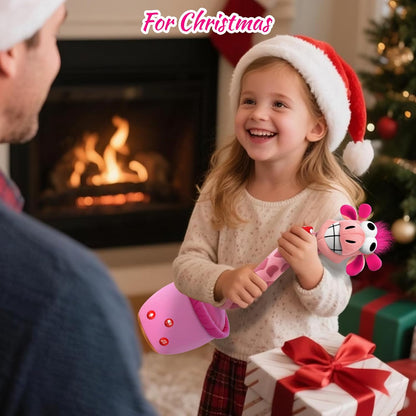 Talking Dancing Giraffe Toy,Personalized Baby a Shower Gifts for Girls, Top 100 Baby Toys Tummy Time Singing,Xmas Perfect Pink Babies Stocking Stuffers Kids 2025 Best Christmas Unique Gifts