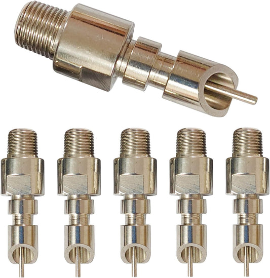 Threaded Stainless Steel Rabbit Water Nipples Automatic Rodent Watering System Kit Animal Breeding Supplies (6PCS)