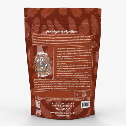 Mycelium Premium Oat Groats – Organic, Non-GMO, High Nutritional Value Poultry Food for Chickens, Ducks, & Turkeys, Sourced from Local USA Farms, Sustainable Farming, 5 lbs