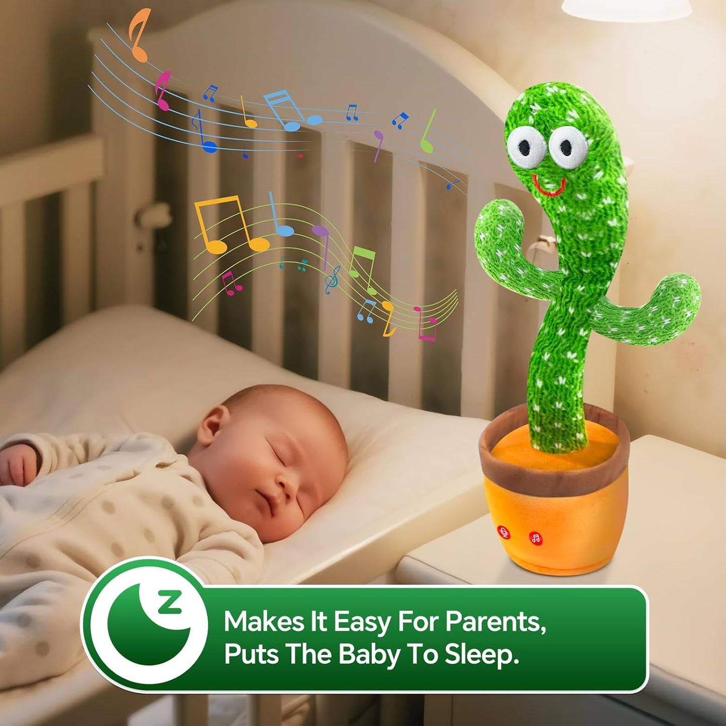 Dancing Talking Cactus Toy,Silly Toddler Baby Toys 1 2 Year Old Xmas Stocking Stuffers Kids,Unique Singing Mimicking Girl Boy 1st Birthday 2025 12 Days Top Christmas Party Gifts for Babies
