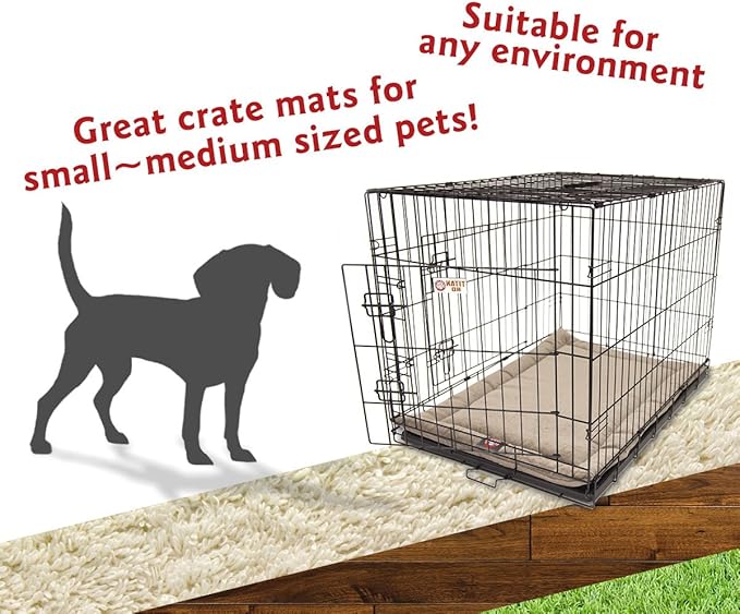 Majestic Pet Orthopedic Memory Foam Dog Crate Mat - Plush Pet Bed Pad for Crates & Kennels | USA Crafted | 30"x21" Villa Pearl