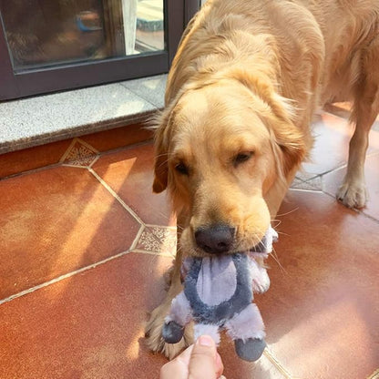 Jalousie Extra-Large Dog Squeaky Toy Interactive Rope Plush Toy for Small Medium Large Breeds Durable Dog Chew Toy (Otter)